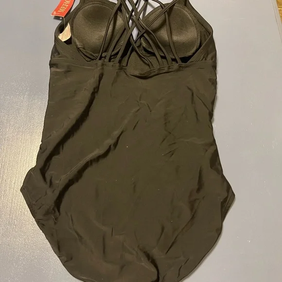 Merona Black One Piece with Criss Cross Straps - Picture 3 of 5